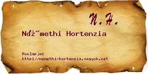 Némethi Hortenzia névjegykártya